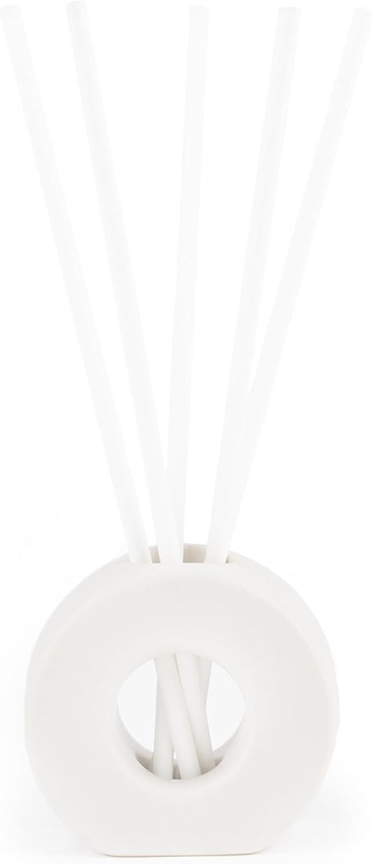ScentAir Infused Liquidless Reeds | Includes 25 Flameless Reeds and 1 Decorative Vase, White | Essential Oil Aroma Diffuser Sticks | Fresh Spa Scents | Gifting Fragrance | Tuscan Orange