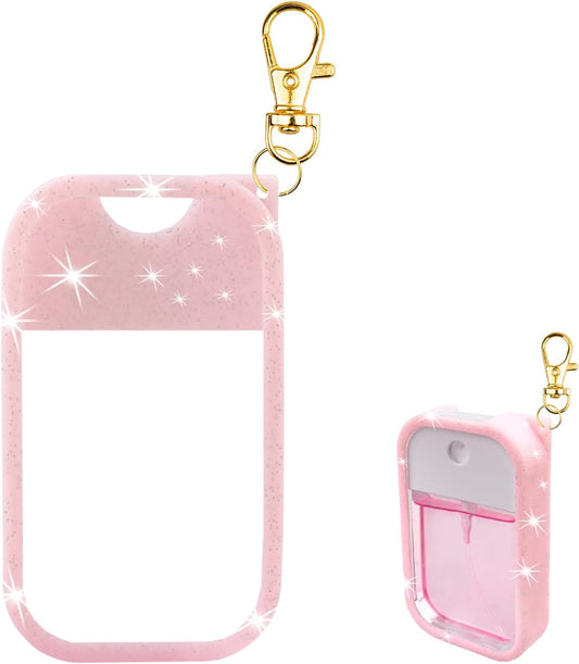 VANEST Silicone Case Compatible with Touchland Hand Sanitizer Spray, Protective Case with Keychain for Spray 1 fl oz