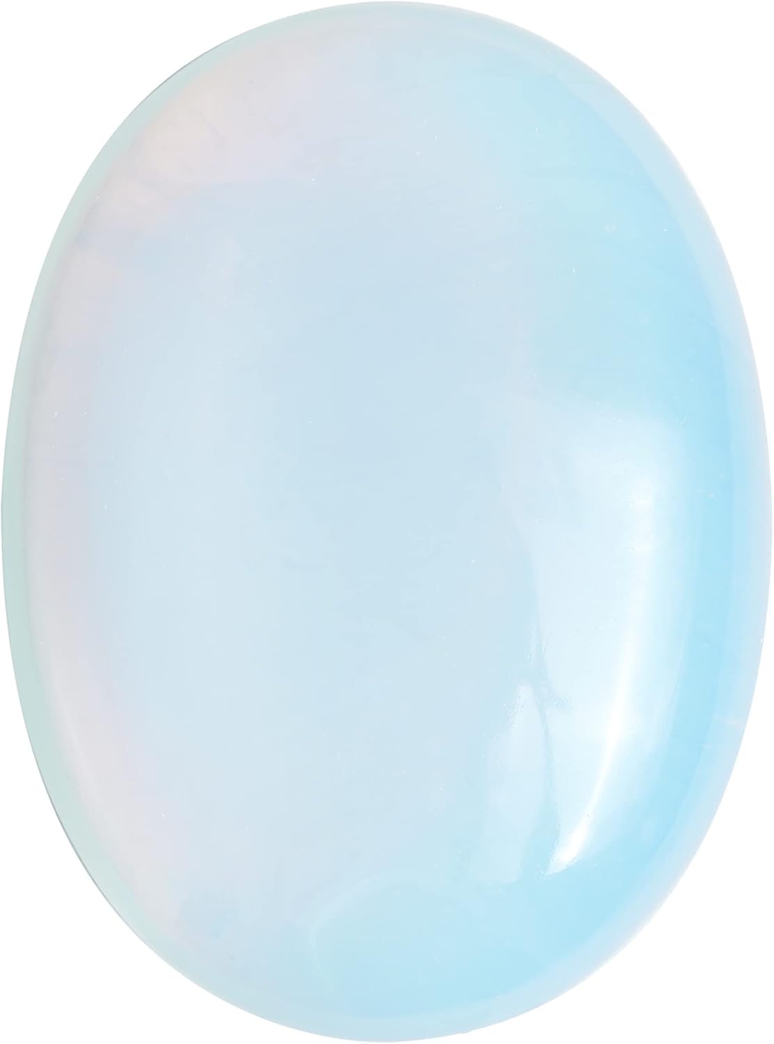 Crocon 50mm Opalite Large Oval Palm Stone 900+ Carats Pocket Massage Worry Stones for Natural Body Chakra Balancing Reiki Healing Stones and Crystal Grid Healing Massage Spa Energy Crystals