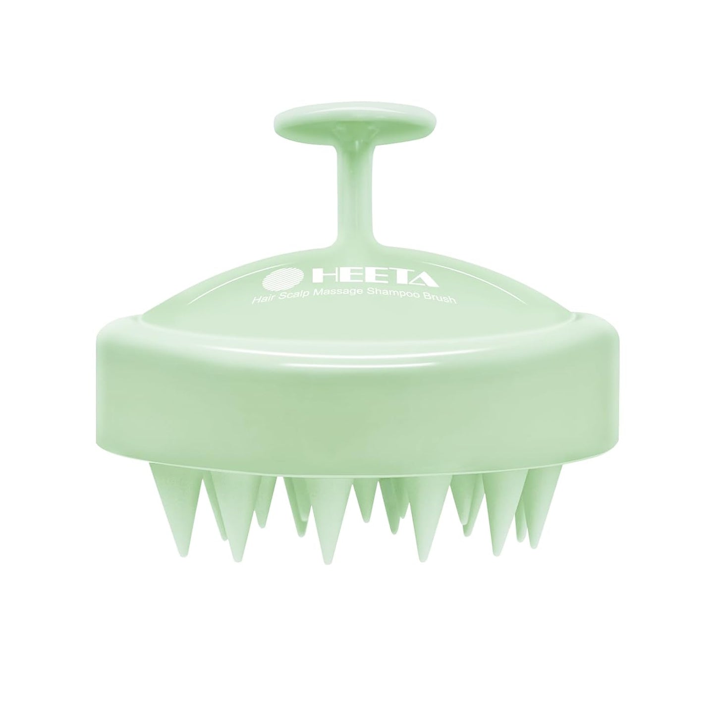 HEETA Scalp Massager Hair Growth, Soft Silicone Scalp Scrubber Shampoo Brush for Exfoliation, Dandruff Removal Head Massage Stress Relax, Wet & Dry Use for Thick Thin Curly Hair Care, Lime Green