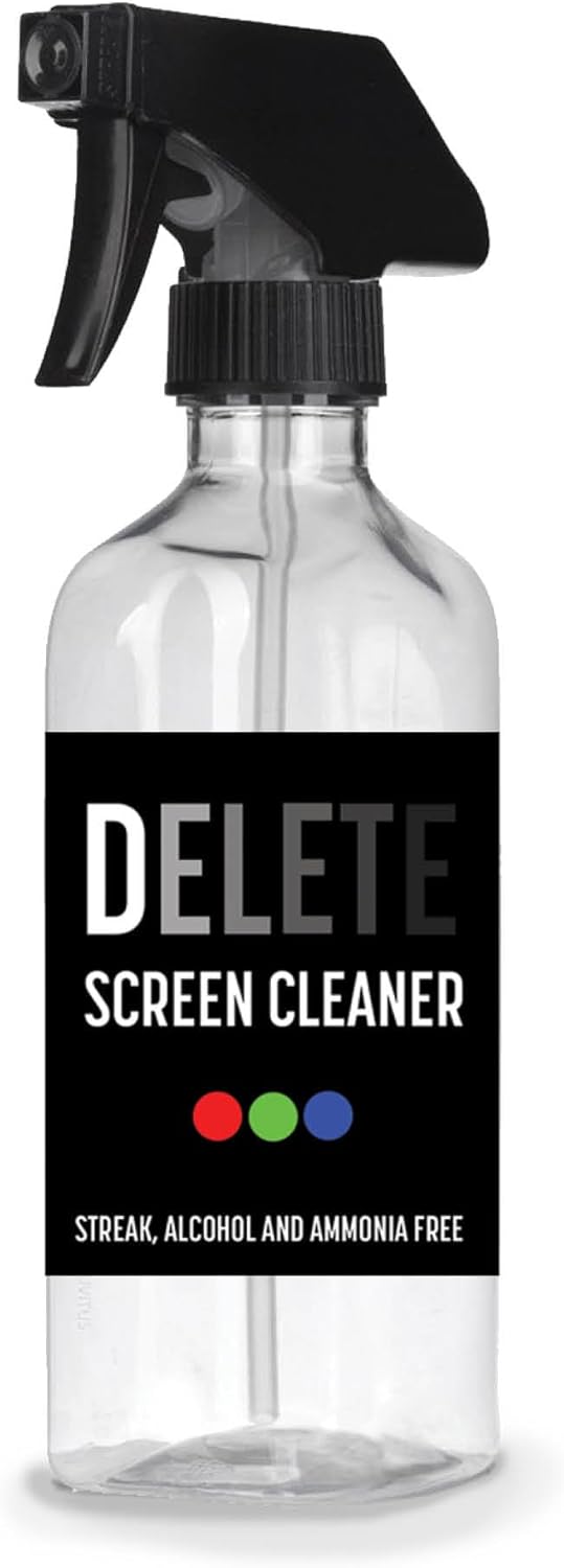 Ardent Delete Screen Cleaner 16oz Spray Bottle | Premium Streak-Free, Alcohol & Ammonia-Free Solution for All Devices | Gentle, Odorless & Easy to Use | Improves Visibility & Longevity of Screens