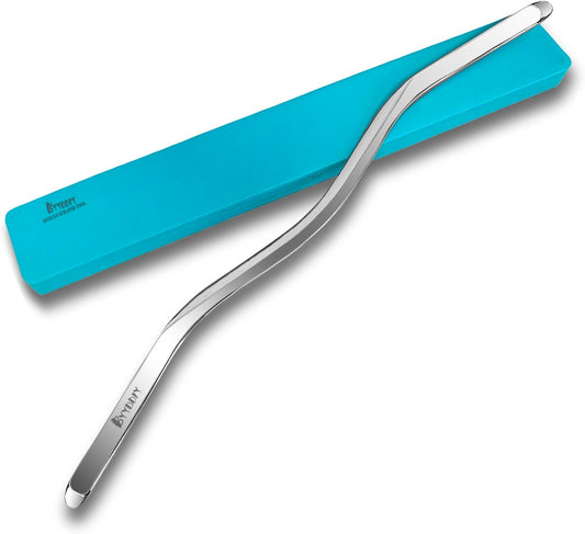 BYYDDIY Stainless Steel Muscle Scraper Stick for Lymphatic Drainage,Body Massage, Release Myofascial Trigger Points Reduce Muscle Soreness Tightness Leg Cramps for Physical Therapy (Ms)