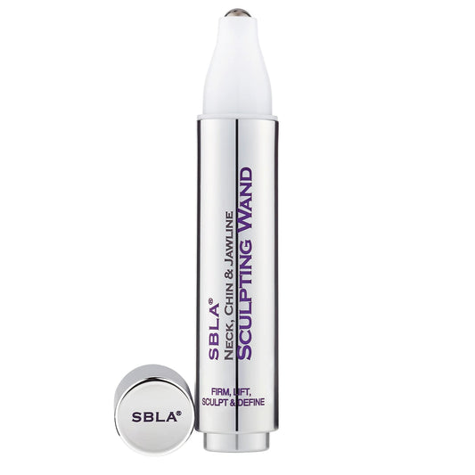 SBLA Beauty - Neck, Chin & Jawline Sculpting Wand 0.7 Fl Oz / 20mL - Lifts & Firms the Neck, Chin, Jawline & Decollete - Reduces Lines & Wrinkles - Smooths, Tightens Sagging Skin - Evens Out Skin Tone