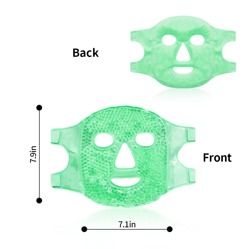 Cold Face Eye Masks Ice Face Mask Hot Cold Compress For Dark Circles, Puffiness, Migraines, Headache, Stress, Redness, Cooling Face Masks For Women Man, Skin Care