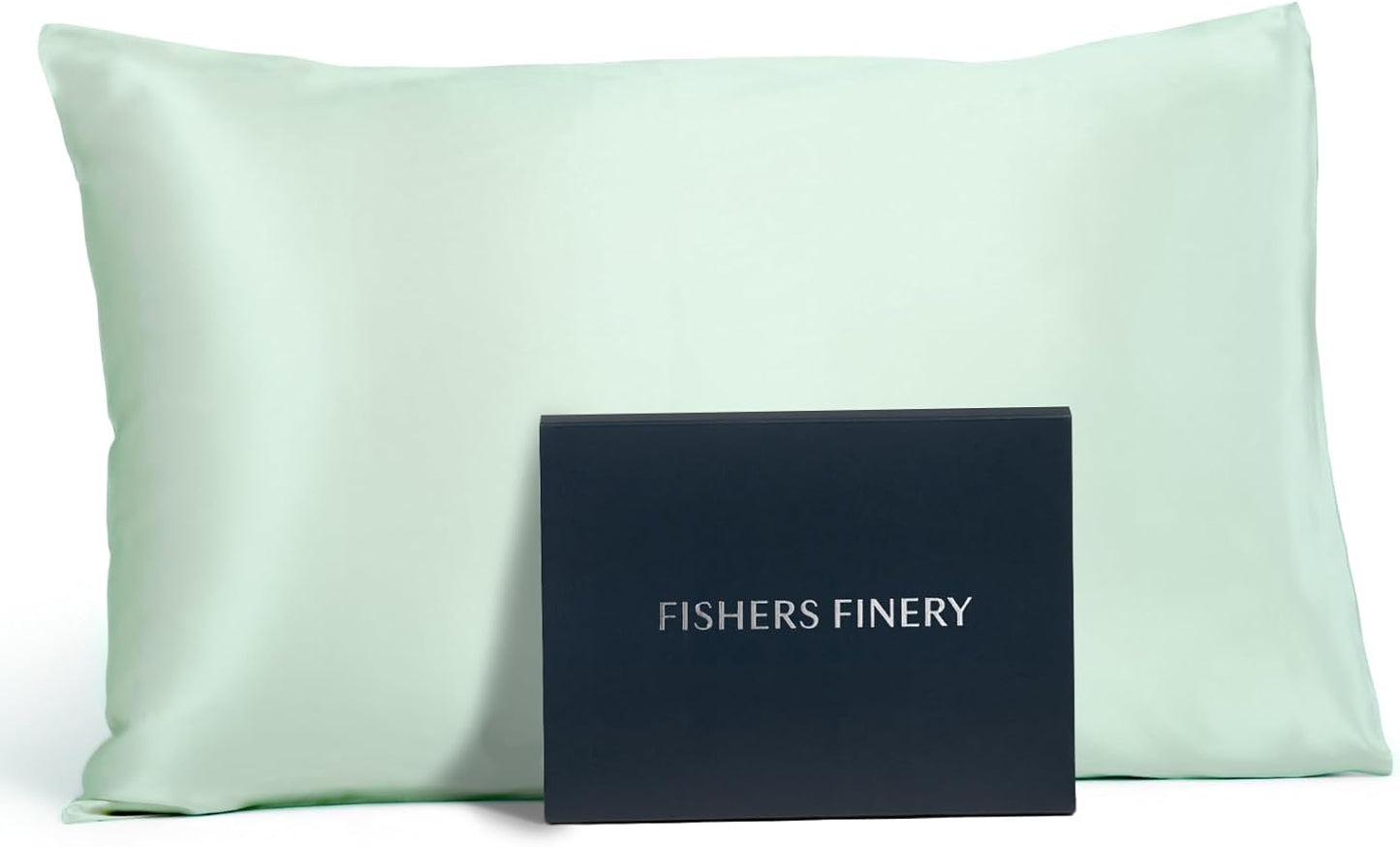Fishers Finery 25mm 100% Pure Mulberry Silk Pillowcase (Light Green Standard)