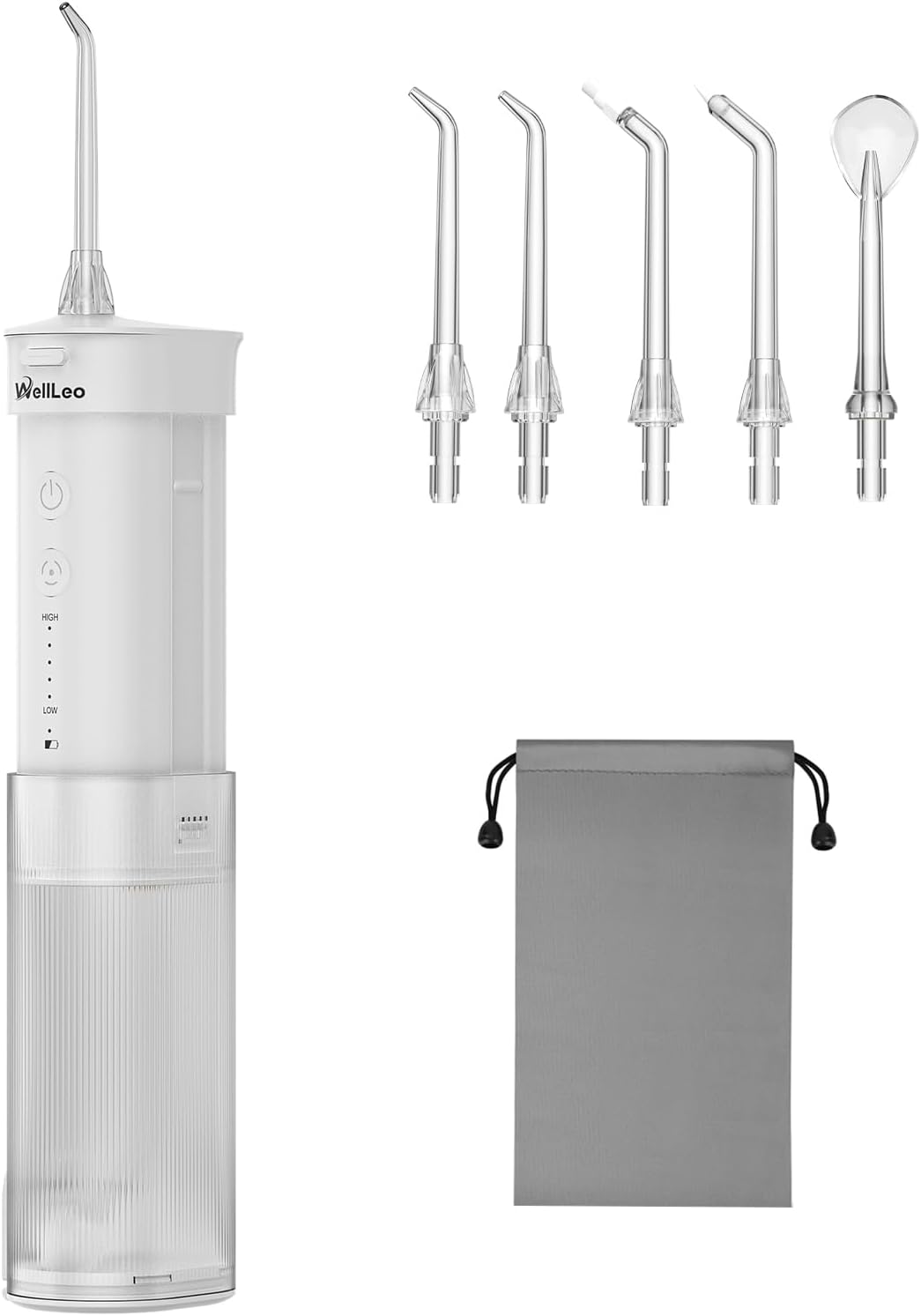 Mini Water Flosser for Teeth,Travel Dental Flosser Picks, Portable Oral Irrigator with Telescopic Water Tank, 5 Modes IPX7 Waterproof Tooth Flosser for Brace, Sensitive Teeth, with Storage Bag