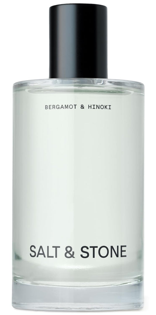 Salt & Stone Body Mist, Bergamot & Hinoki Scent, Skincare Infused Perfume Hair & Body Spray for Women and Men, Hydrating Fragrance with Glycerin and Red Algae, Vegan, Cruelty Free, 3.4 fl oz