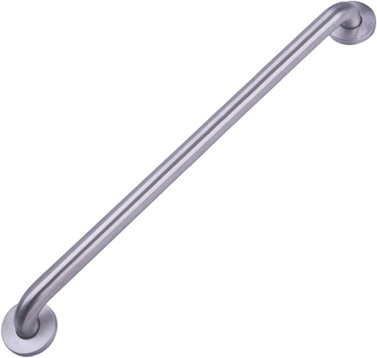 Amazon Basics Bathroom Handicap Safety Grab Bar, 42 Inch Length, 1.25 Inch Diameter, Holds up to 500LBs, ADA Compliant, Stainless Steel