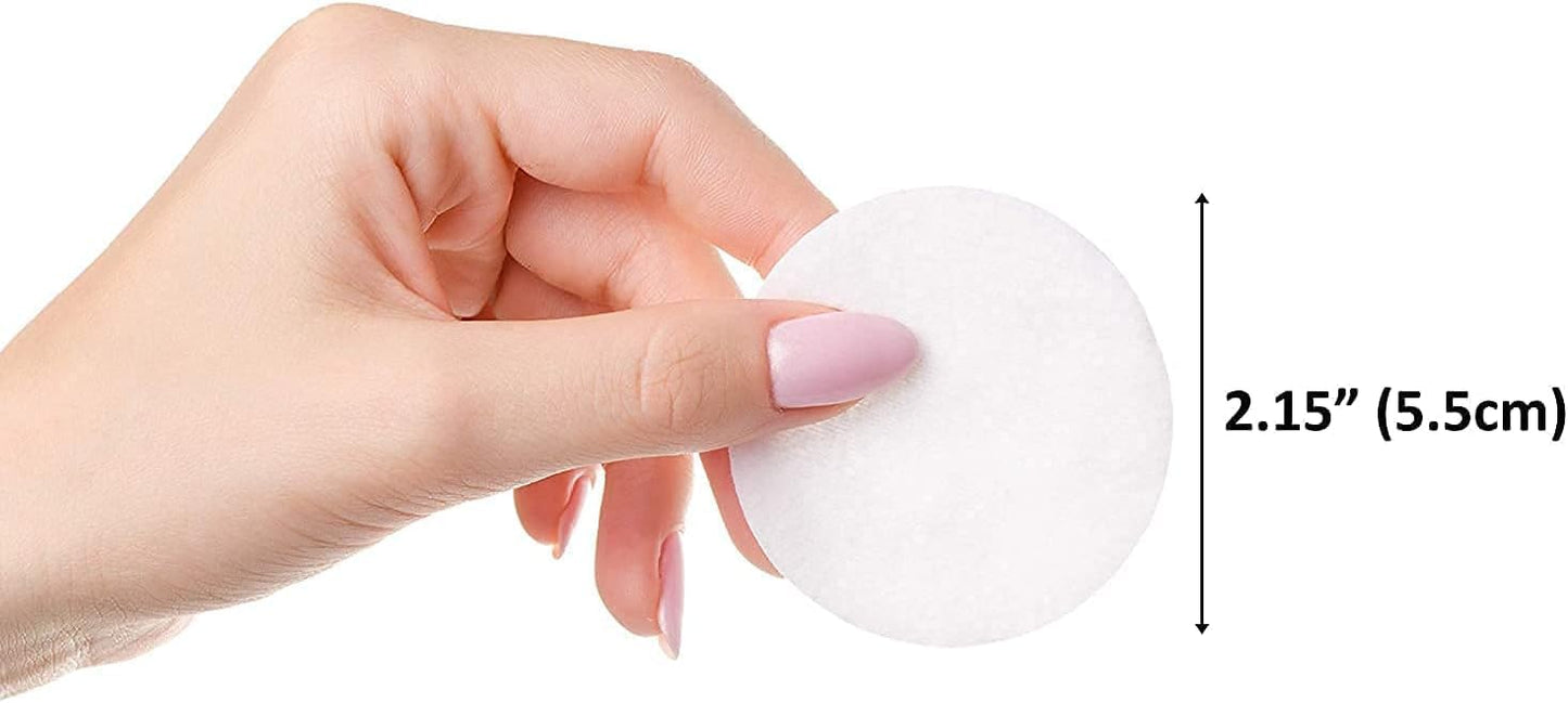 Organic Cotton Rounds, Bulk 1200 Count - Makeup Remover Pads for Face, Lint-Free