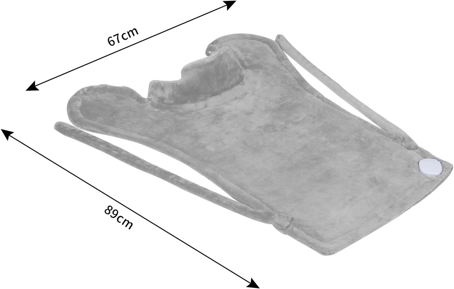 Ambershine 26"x35" XXXL King Size Neck& Shoulder& Back Heating Pad with 12 Temperature Settings& 4 Auto-Off Countdown Timers, Pain Relief for Back/Neck/Shoulder, Christmas gift for mom dad(Light Grey)