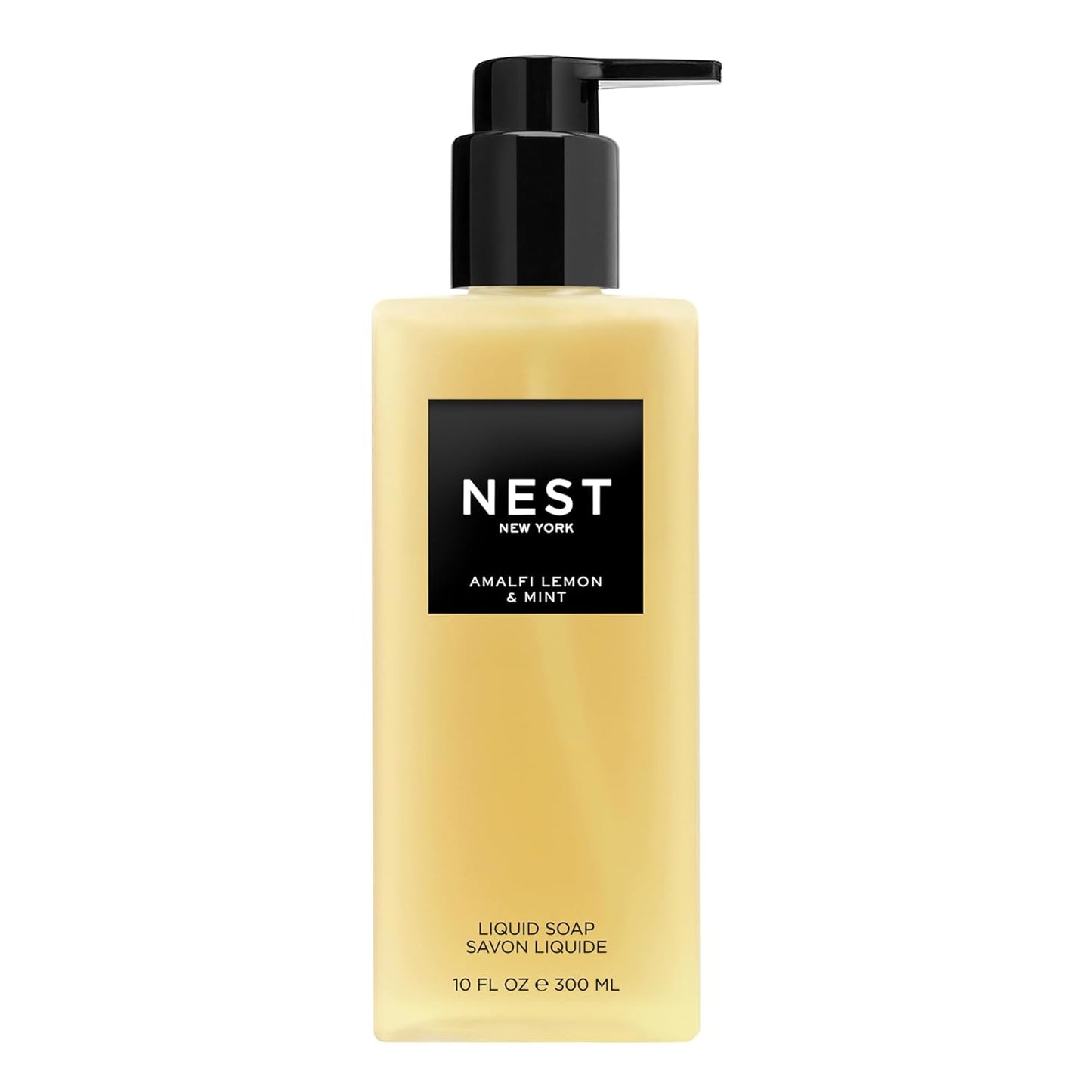 NEST New York Liquid Soap, Amalfi Lemon & Mint - 10 fl oz - Cleanses & Nourishes Skin - Approx. 300 Pumps Per Bottle - Gluten Free & Cruelty Free