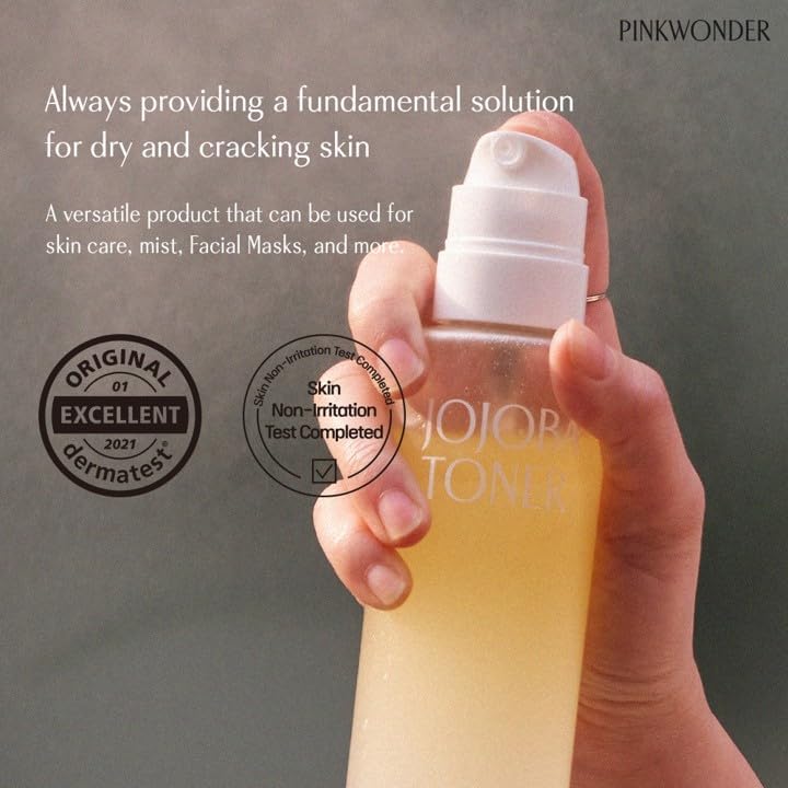 PINKWONDER Beginner Edition Skincare Set | USDA Organic Jojoba Oil | Hydrating & Soothing Routine | Travel Essentials for Women | Korean Skincare Gift