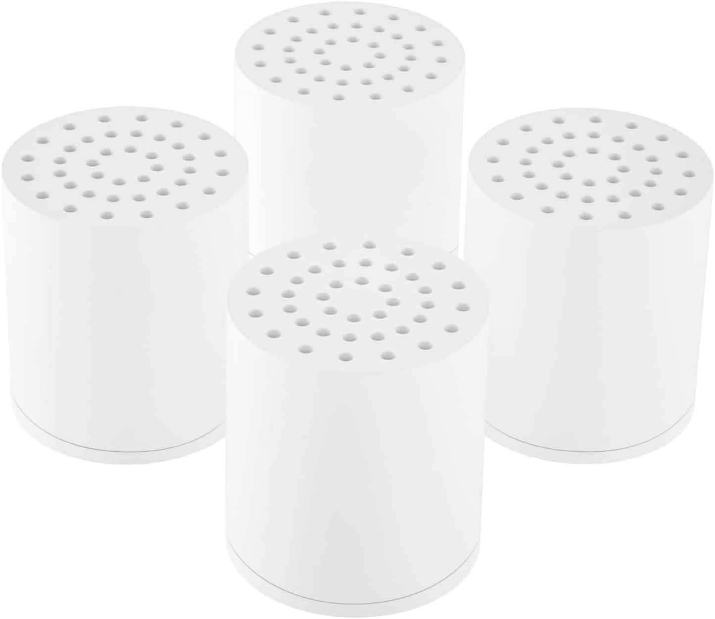 SR SUN RISE 20-Stages Shower Filter Replacement Cartridges - Universal Fit for Most Shower Head Filters, Reduces Chlorine & Chemicals, pH Balanced Water for Soft Skin & Healthy Hair（4-Pack）