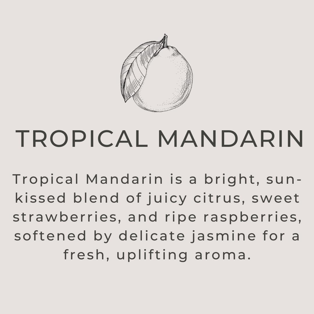 River Birch Tropical Mandarin Scented Linen and Room Spray | Home Fragrance | 4 oz Glass Amber Bottle | Luxury Signature Scent | Handmade in Texas