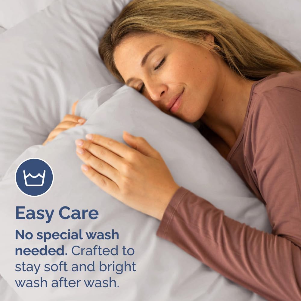 Queen Pillow Cases Set of 2 - Ultra Soft Hotel Quality Pillowcase Covers - Comfy, Cozy & Wrinkle Free - Shrink, Stain & Fade Resistant - Machine Washable Pillow Protectors - 2 Piece Set - Light Grey