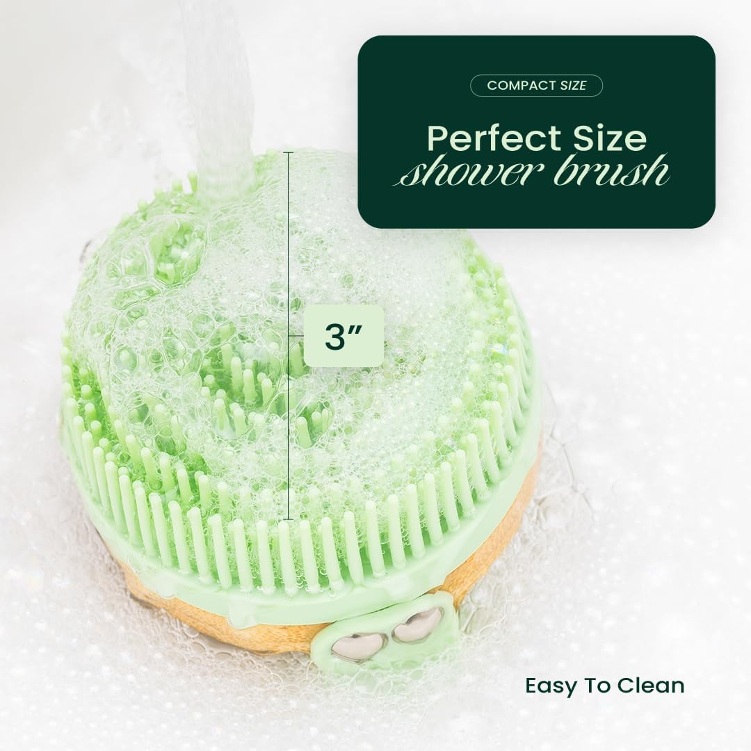 Apex Peak Exfoliating Silicone Body Scrubber for Shower – Deep Clean Body Brush for Men & Women | Gentle Exfoliator & Massage Bath Scrubber | Fast-Drying Hygienic Silicone