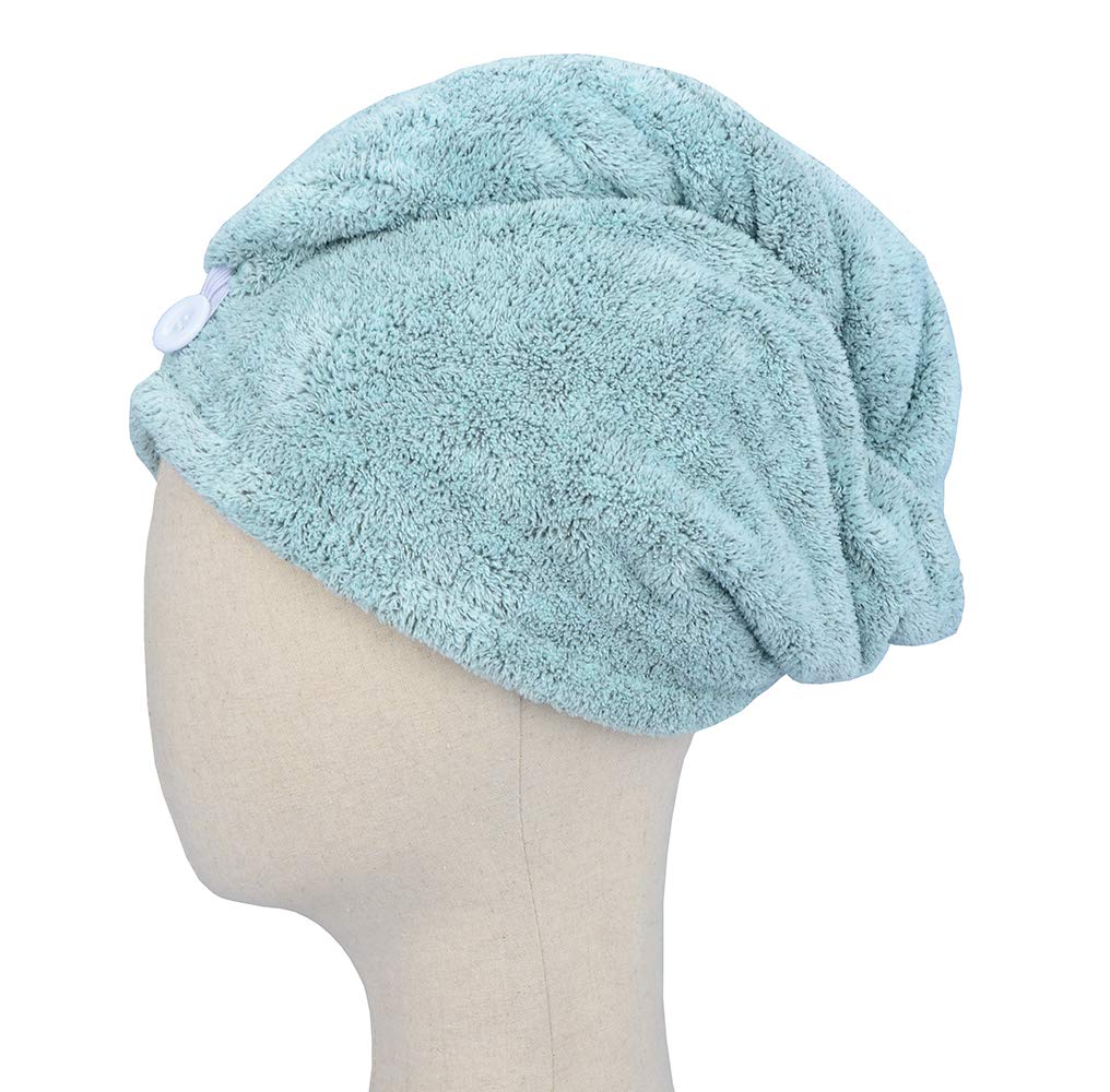 HOPESHINE Hair Towel Twist Microfiber Women's Soft Shower Towels for Curly Hair Turban Wrap Drying Cap Great Gift for Girls 3-Pack