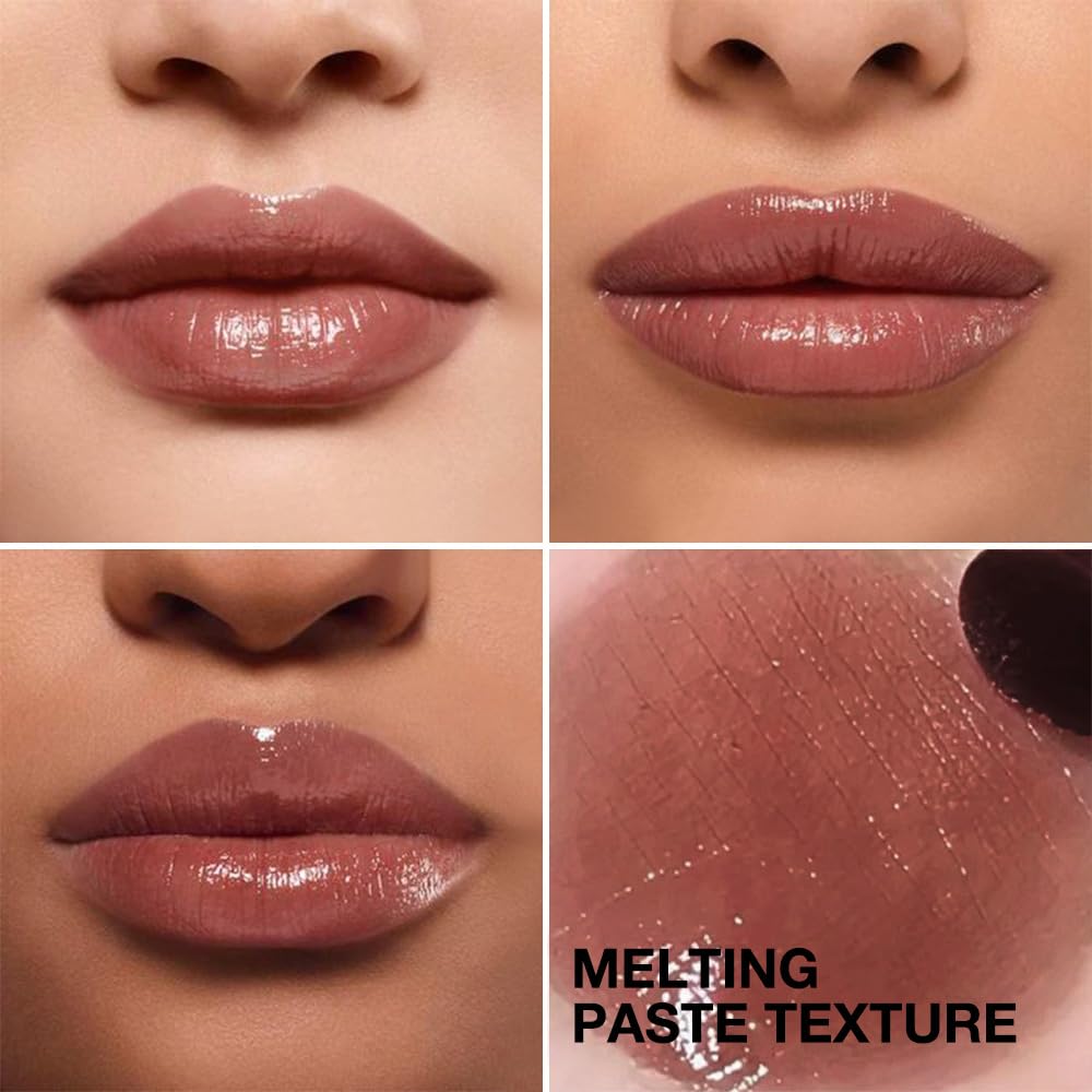 2Pcs Black & Pink Cherry Nude Tinted Honey Lip Balm, Sheer Hydrating Moisturizing Lipstick for All Skin Type Natural Cherry Lip Tint Balm Moisturizing Nourishing Lipstick Long Lasting Waterproof