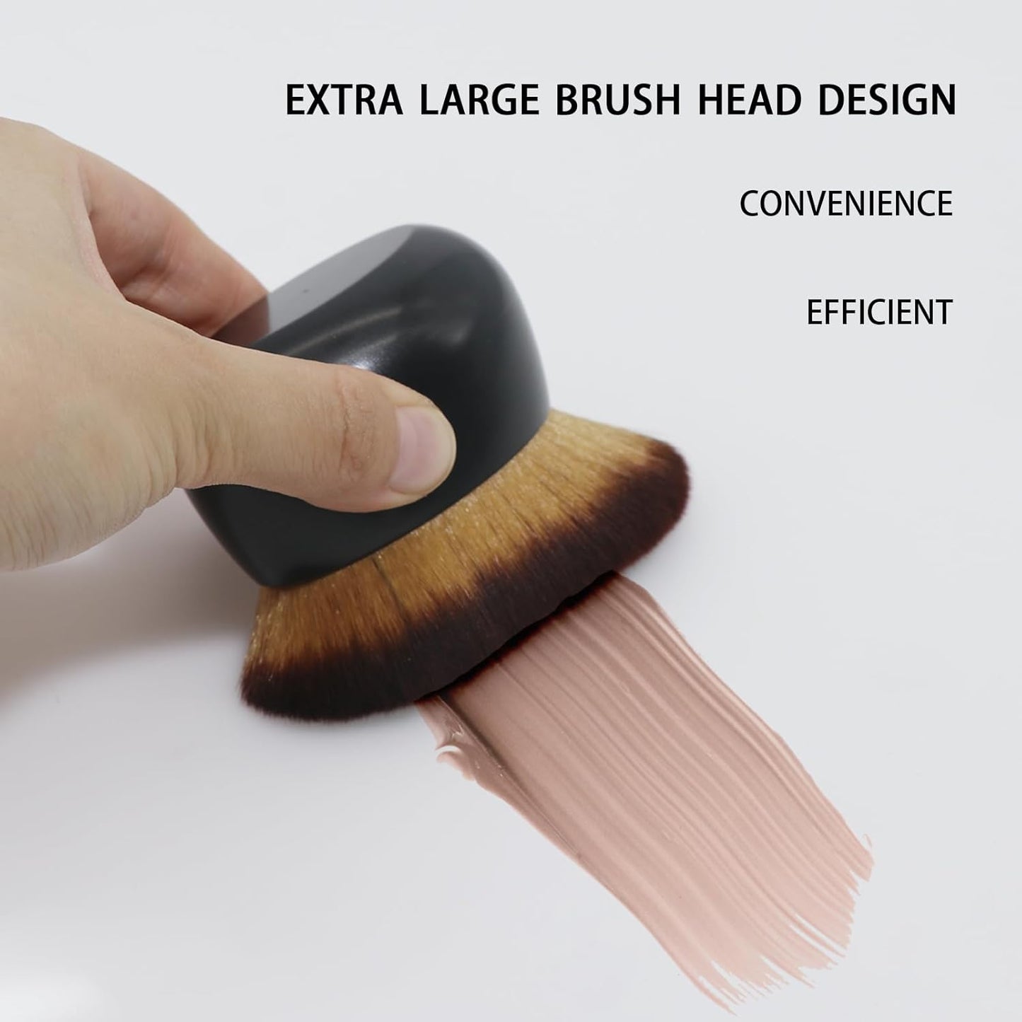 Makeup Blend & Blur Extra Large Body Brush for Self Tanner,Leg Makeup & Bronzer Self Tan Applicator, Powder, Foundation, Blusher, Bronzer，Massager for Face Gift box (Black)