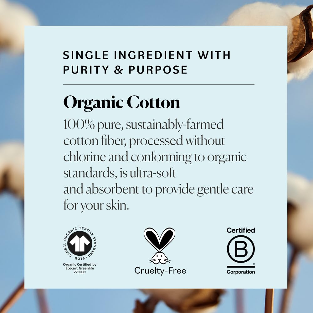 Sky Organics - Organic Cotton Swabs, 1500 ct. - Ultra Soft Tips - Strong & Durable - Hypoallergenic - Chlorine Free - Sustainable - Natural, Vegan & Cruelty Free - Skin Care & Self Care w ebook