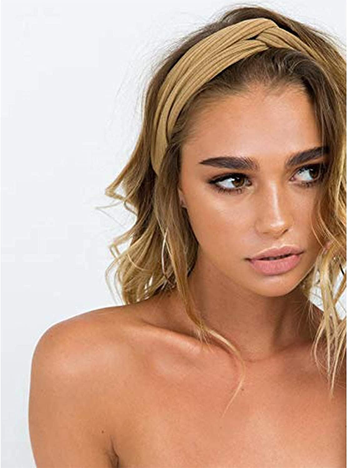 DRESHOW 10 Pack Boho Headbands for Women Girls Criss Cross Elastic Hair Band Twisted Head Wrap