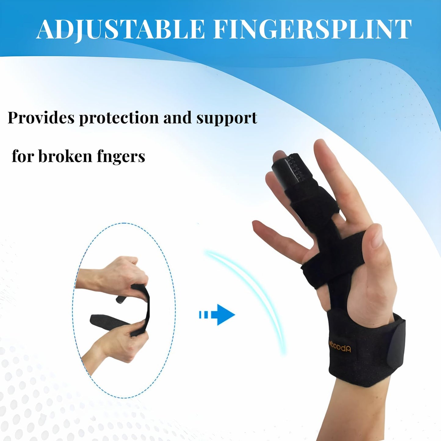 Trigger Finger Splint 2 Pcs, Adjustable Index Finger Splint, Finger Splint Middle Finger, Ring Finger Splint, Pinky Finger Splint,Hand Brace