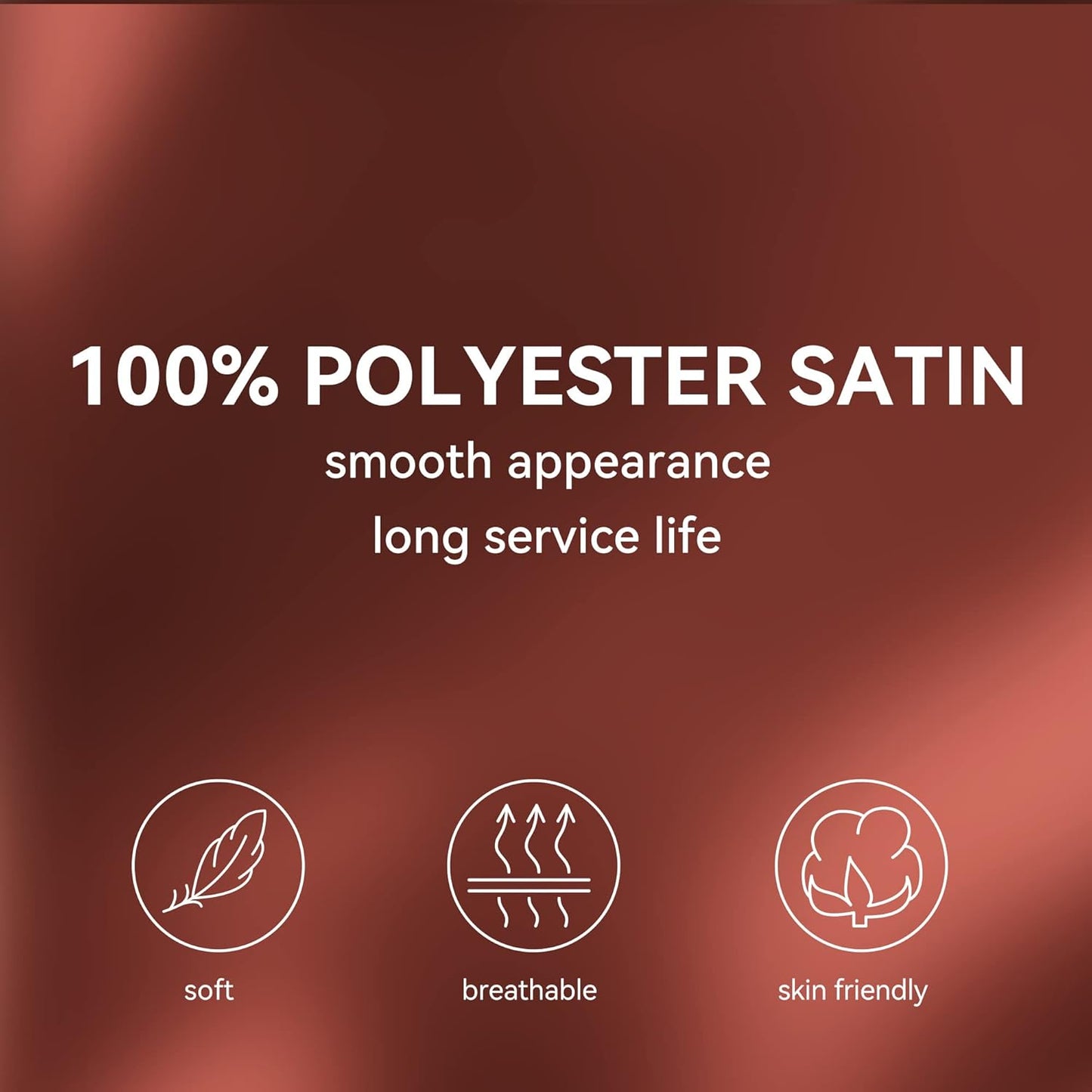 Tyfitb Satin Pillowcase for Hair and Skin, Coffee Pillowcases Set of 2, Cooling Pillow Cases Standard Size(20×26 Inches), Soft Luxury Satin Pillowcase with Envelope Closure