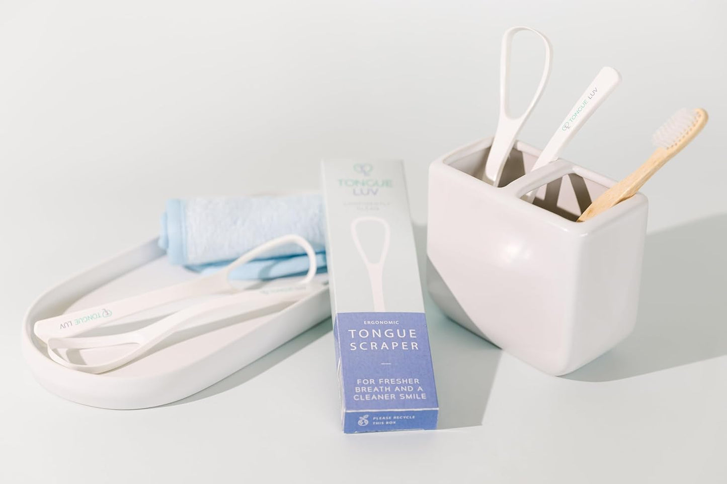 Ergonomic Tongue Scraper - Dentist-Developed Tongue Cleaner for Adults - Gentle Stylish Tongue Scrubber for Oral Care, Dental Hygiene - Large