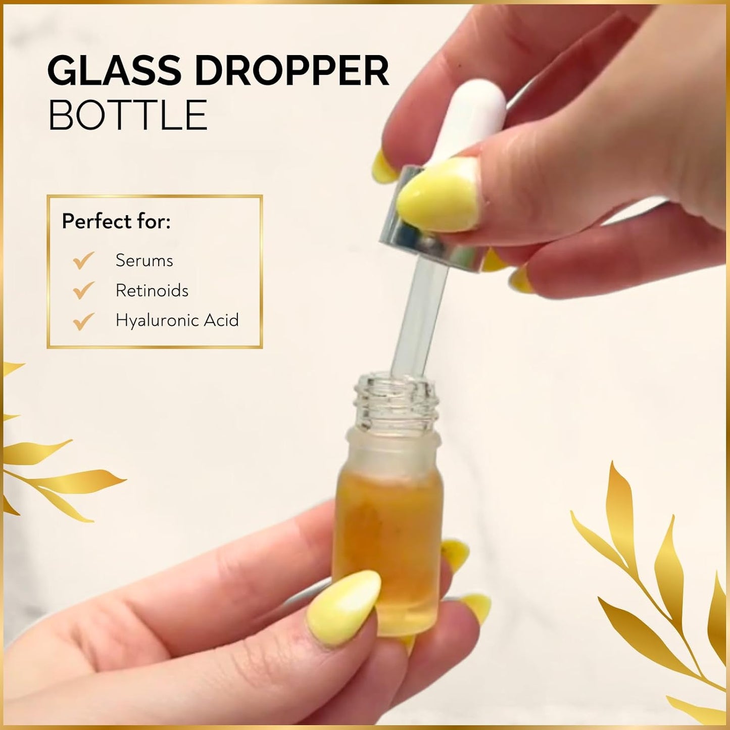 11 Piece Travel Skincare Containers Set - TSA Approved Toiletry Bag & Travel Size Toiletries Bottles - Airless Pump, Dropper Bottles & Travel Size Containers for Serums, Moisturizers, & Oils