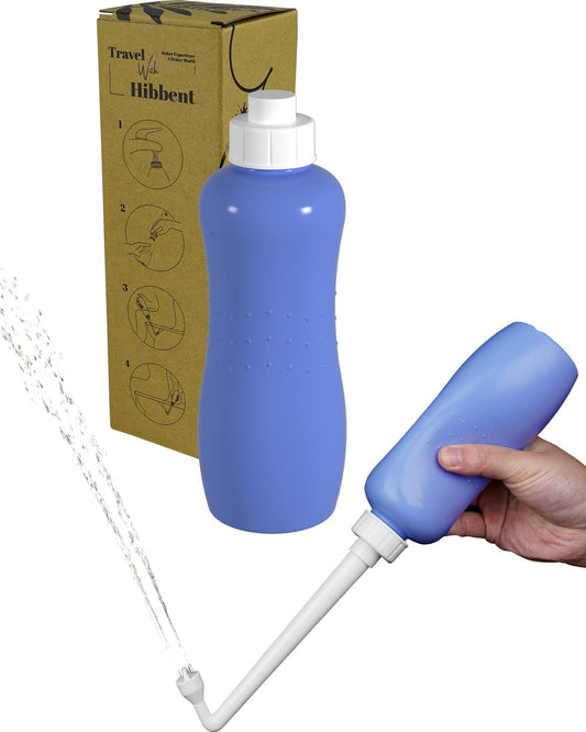 Hibbent Portable Bidet for Travel, Handheld Travel Bidet, Personal Hygiene Care, Extended Nozzle, 17oz(500ml), Purple