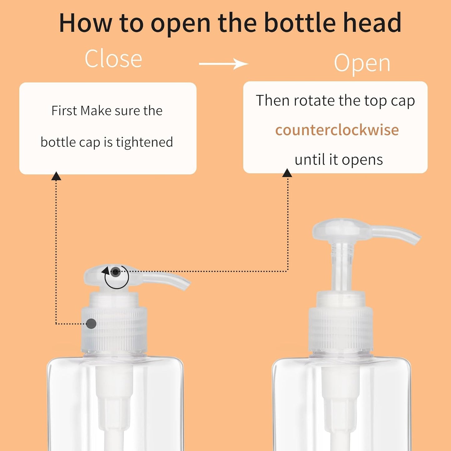 280ml (9.5oz) Pump Bottle Dispenser Jansburg 2 Pack Refillable Flat Square Plastic Lotion Dispenser Leakproof Empty Lotion Pump Bottle for Essential Oil Soap Lotion Shampoo Clear