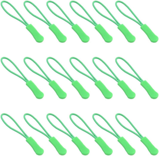 Ruidee 50 Pieces Zipper Pulls Zipper Tabs Zipper Pull Cord Extender Replacement Zipper Pulls for Backpacks, Jackets, Luggage, Purses, Handbags（Light Green）