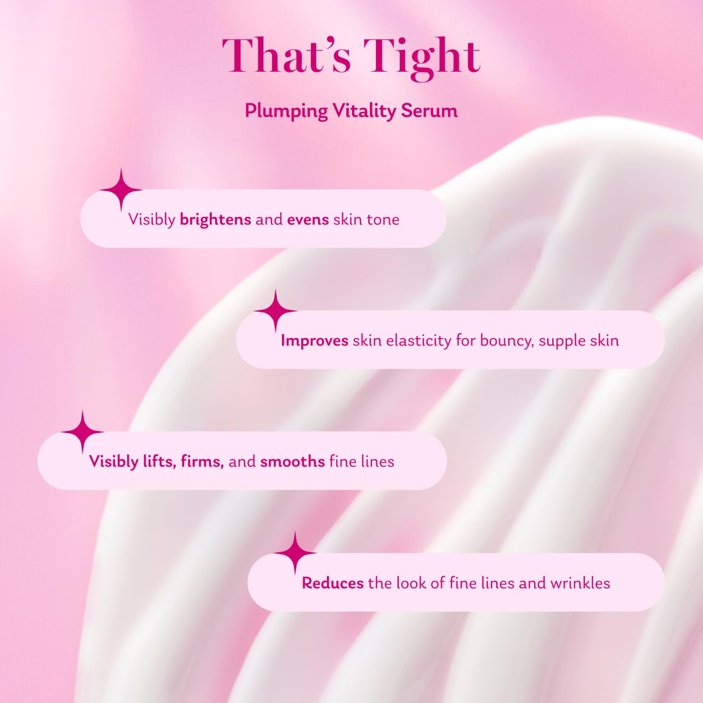 Parivie That’s Tight Plumping Vitality Serum with inPHinite Youth Technology – Visibly reduces fine lines and wrinkles and improves skin's bounce - 1.7 fl oz