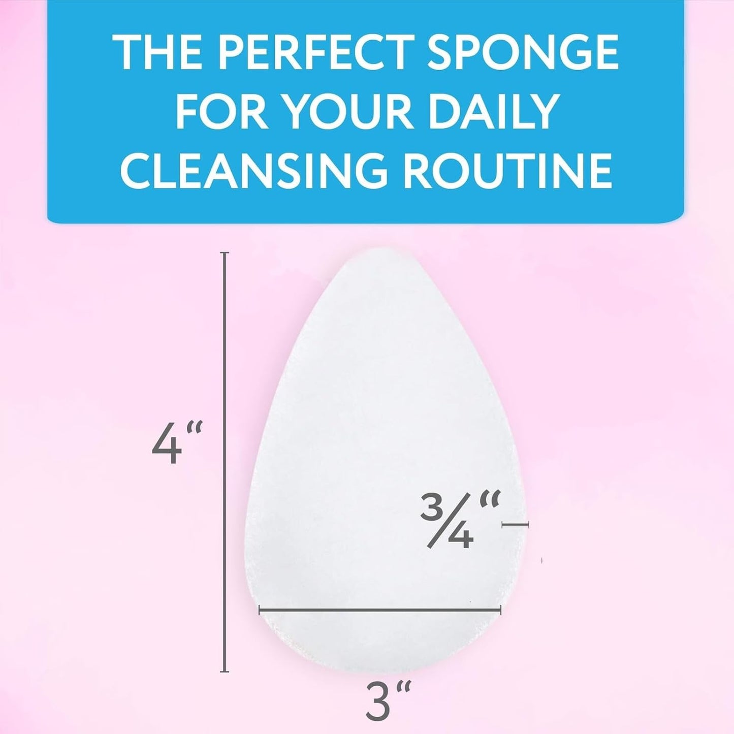 IMPRESA Facial Sponge - Daily Deep Cleansing Face Scrubber - Gentle Exfoliating Pads for Dead Skin Removal - Reusable Face Scrub Pads for Normal to Oily Skin - Pack of 10, White, Regular Puff Style