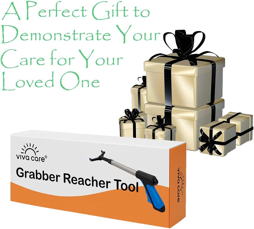 VIVA CARE Grabber Reacher Pickup Tool – Foldable, Lightweight, an Arm Extension for Seniors and Injured [Green]