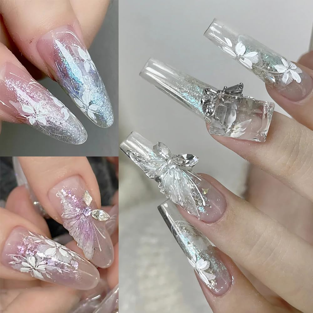 6 Colors Solid Opal Aurora Nail Powder Set, Iridescent Aurora Pigment Holographic Chameleon Sparkly Flakes Glitter Dust Kit for Gel Polish Nail Art Decorations…