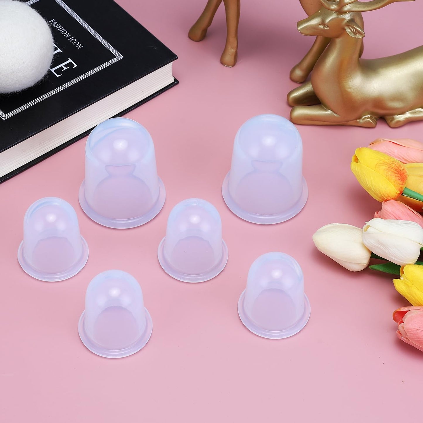 Silicone Cupping Therapy Set - Cupping Kit for Massage Therapy - Cellulite Remover Cupping Set - Anti Cellulite Cup Massager, Vacuum Suction Massage Cups for Cellulite Reduction