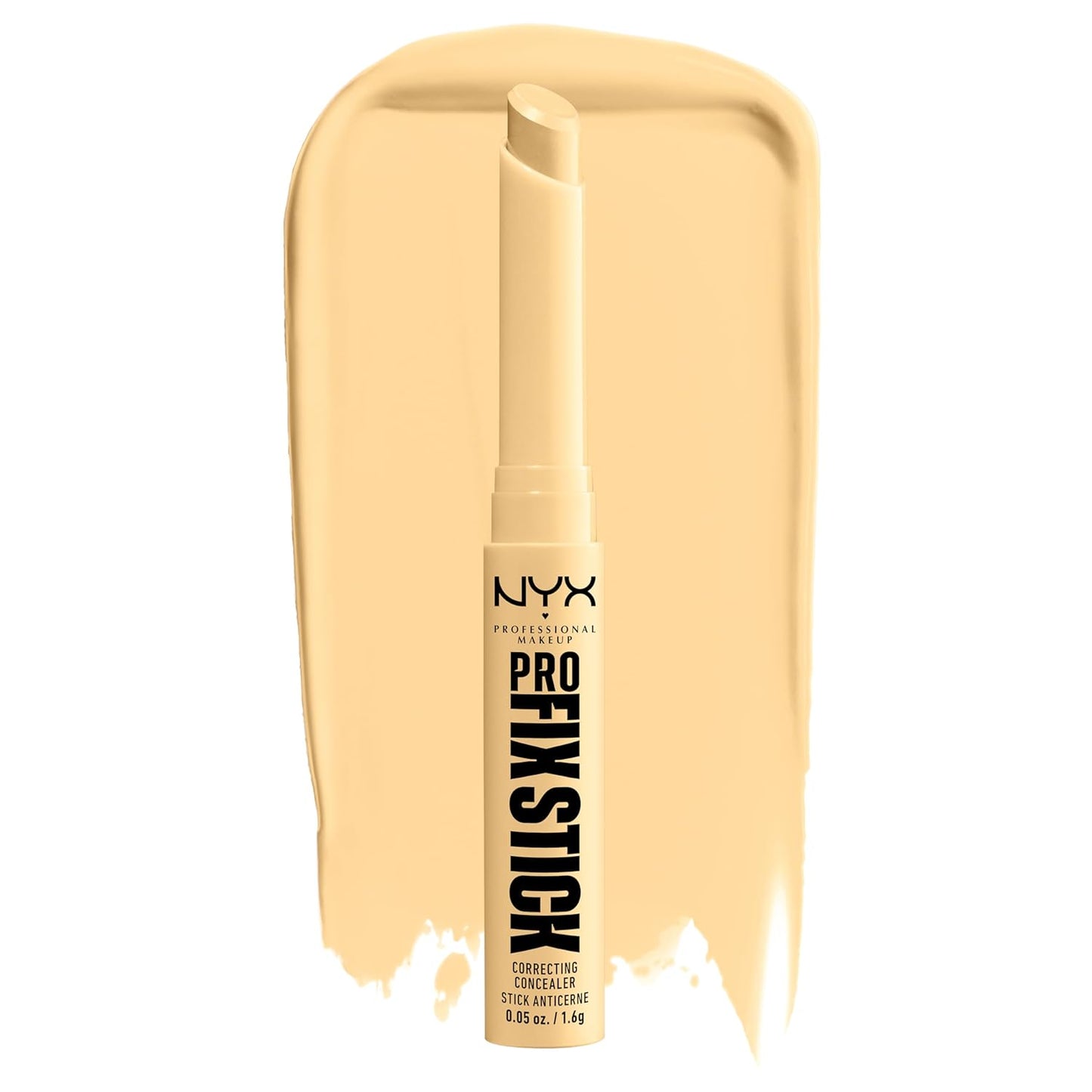 NYX PROFESSIONAL MAKEUP Pro Fix Stick Correcting Concealer, Buildable Medium Coverage Concealer Stick - Yellow