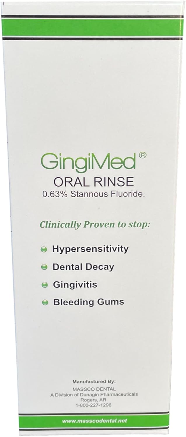 Mint Flavored .63% stannous Fluoride Dental Rinse, 10 Ounce Bottle. Indicated for Patients with Tooth Decay, Sensitivity, or gingival Bleeding.