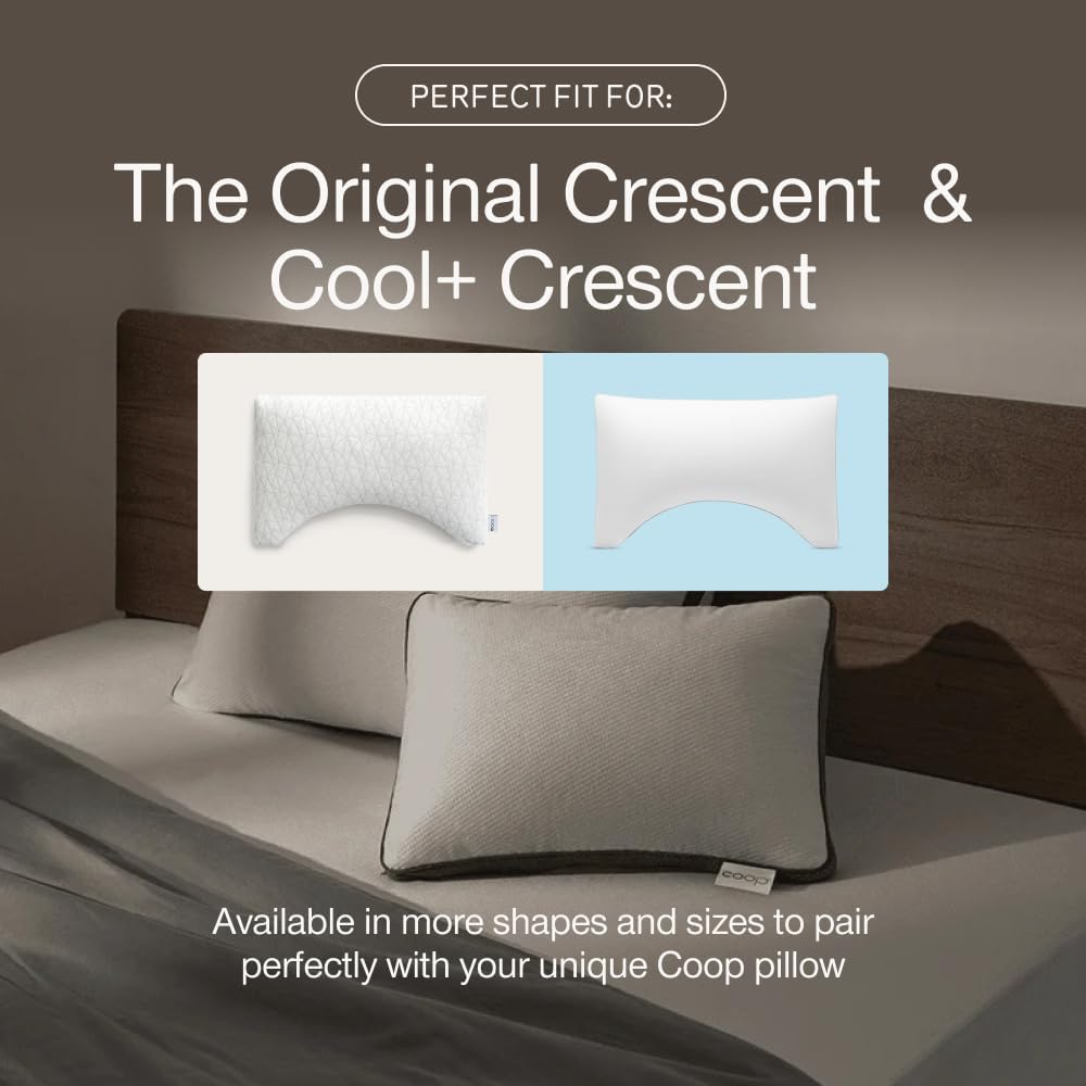 Coop Home Goods Ultra-Tech Waterproof Crescent Pillow Protector – Zippered Covers for Crescent Pillows, King Size, Oeko-Tex Certified, Breathable, Machine Washable