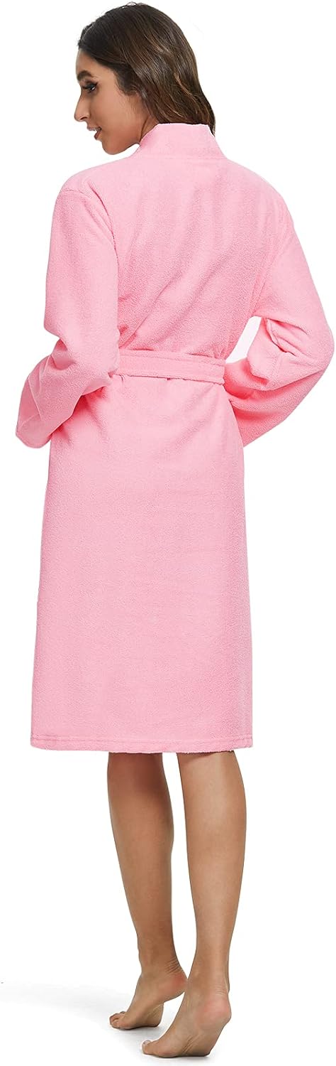 Orrpally Women Kimono Robes Lightweight Terry Cloth Bathrobe Knee Length Bath Robe