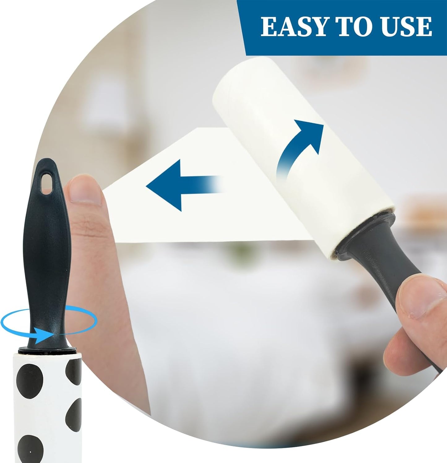 8 Pcs Mini Lint Roller, Lint Roller for Travel Size Sticky Removing Tool House Essentials for Pet Hair Removal Travel Clothes Gifts Bags Furniture Car Seat