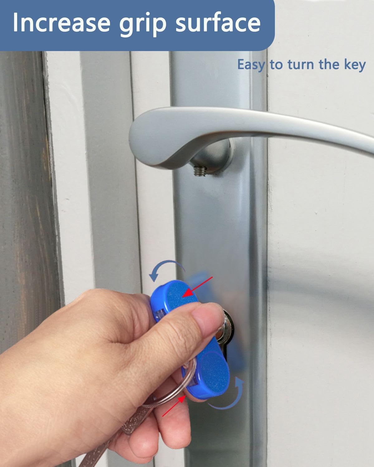 Key Turner Aid, BUMOVE Easier to Grip and Turn Keys Aid for People with Arthritis or a Weakened Grip and Colors are Easy to Distinguish (3 Pack)
