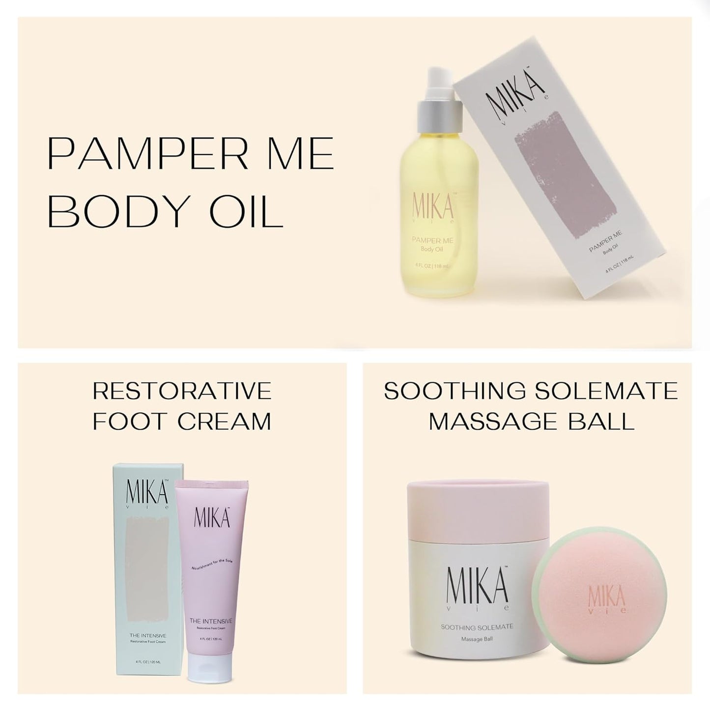 Age Playfully Bundle 3-Piece Luxury Gift Bundle for Women | Organic Body Oil+Foot Lotion for Dry Cracked Feet+Massage Ball for Feet and Muscle | Gift Idea for Women Over 40, Girlfriends | Clean Beauty