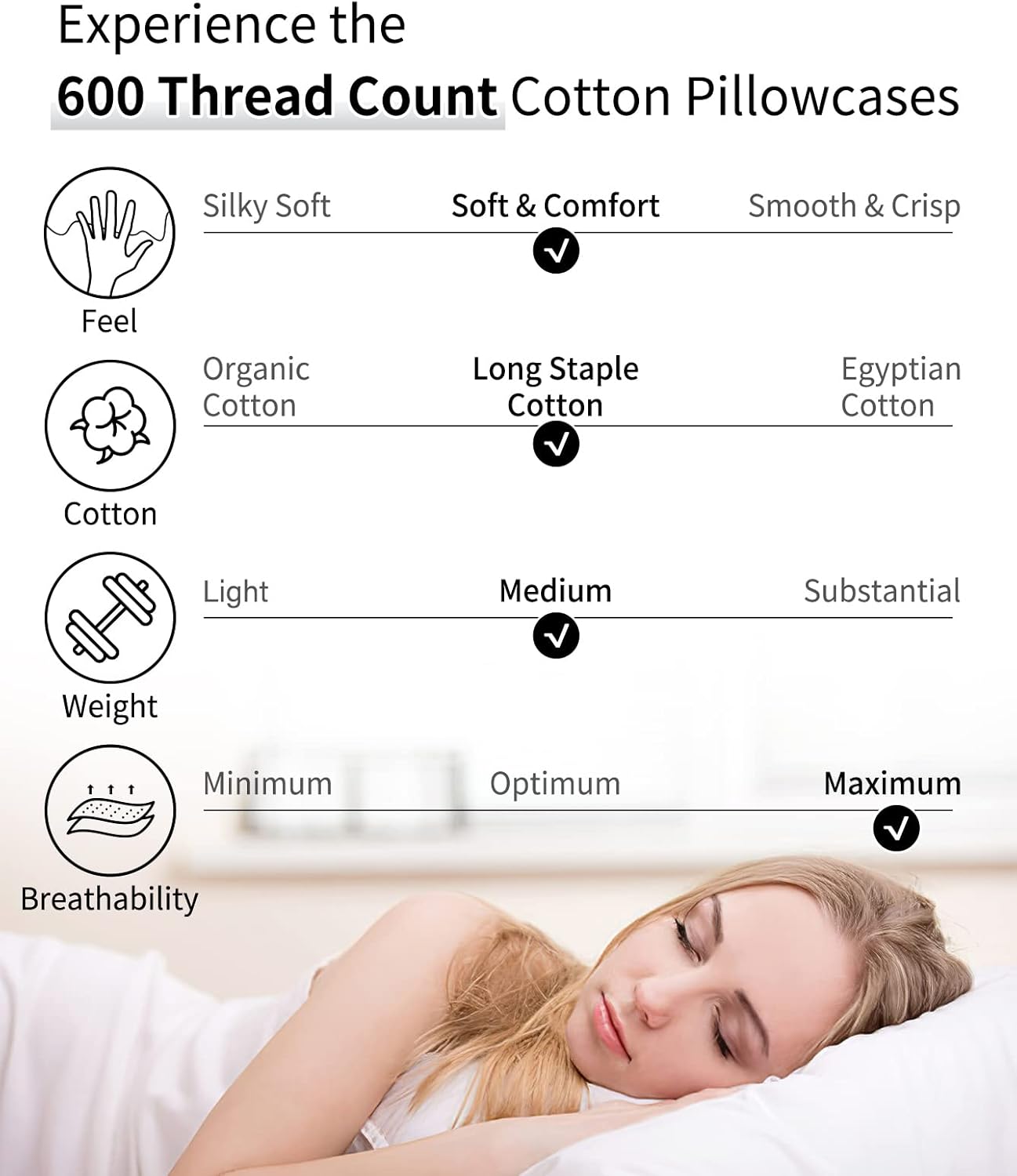 Warmstar Cotton Pillow Cases King Size Set of 2, 600 Thread Count Pillowcases 20x36 Inches, Soft Long Staple Cotton Pillowcases Breathable with Envelope Closure,Dark Teal