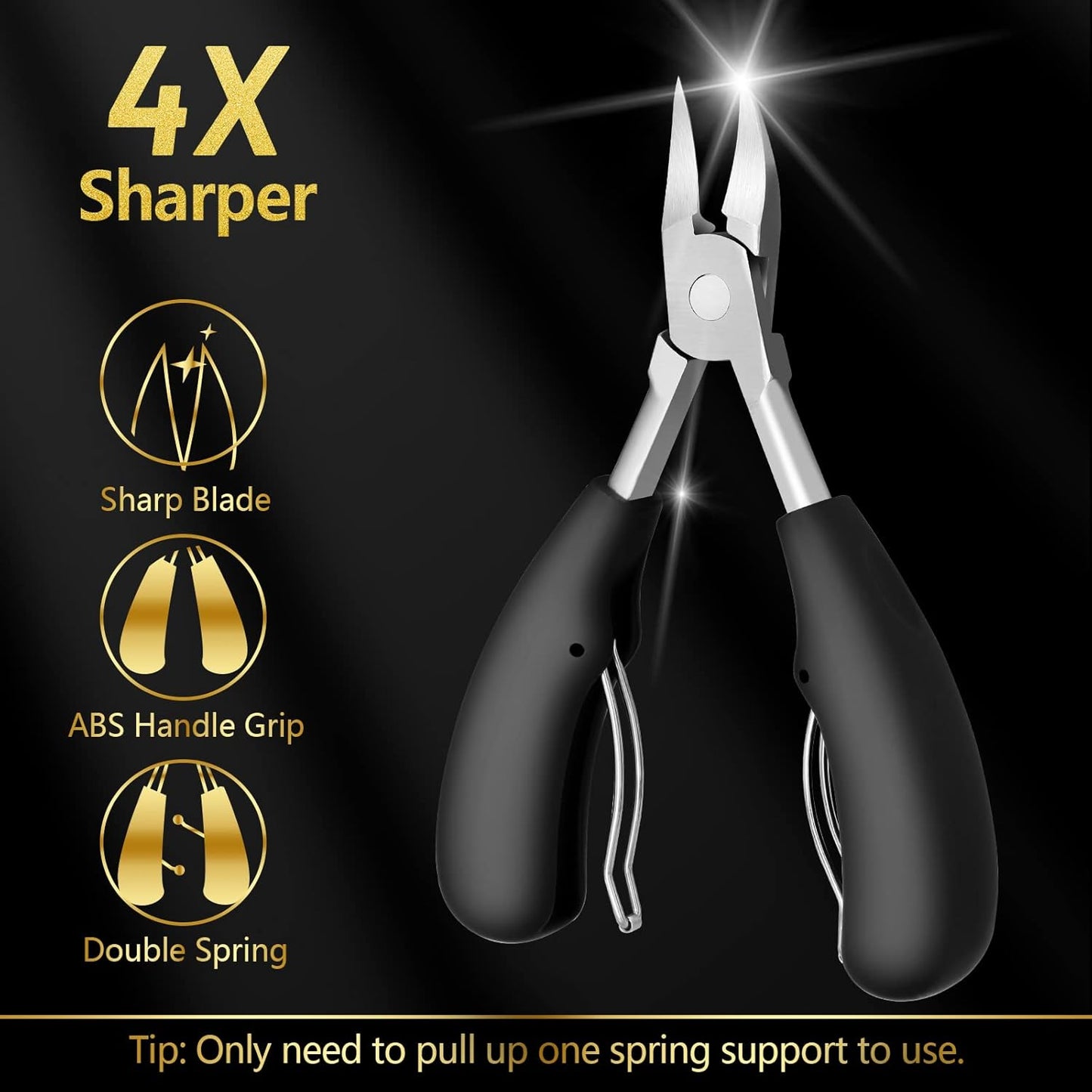 10 PCS Toenail Clippers Tool Kit, Modacraft Professional Podiatrist Nail Clippers Set for Thick & Ingrown Toenails Corrector Treatment, Wide Jaw Opening Nail Clippers Set for Seniors Pedicure, Unisex