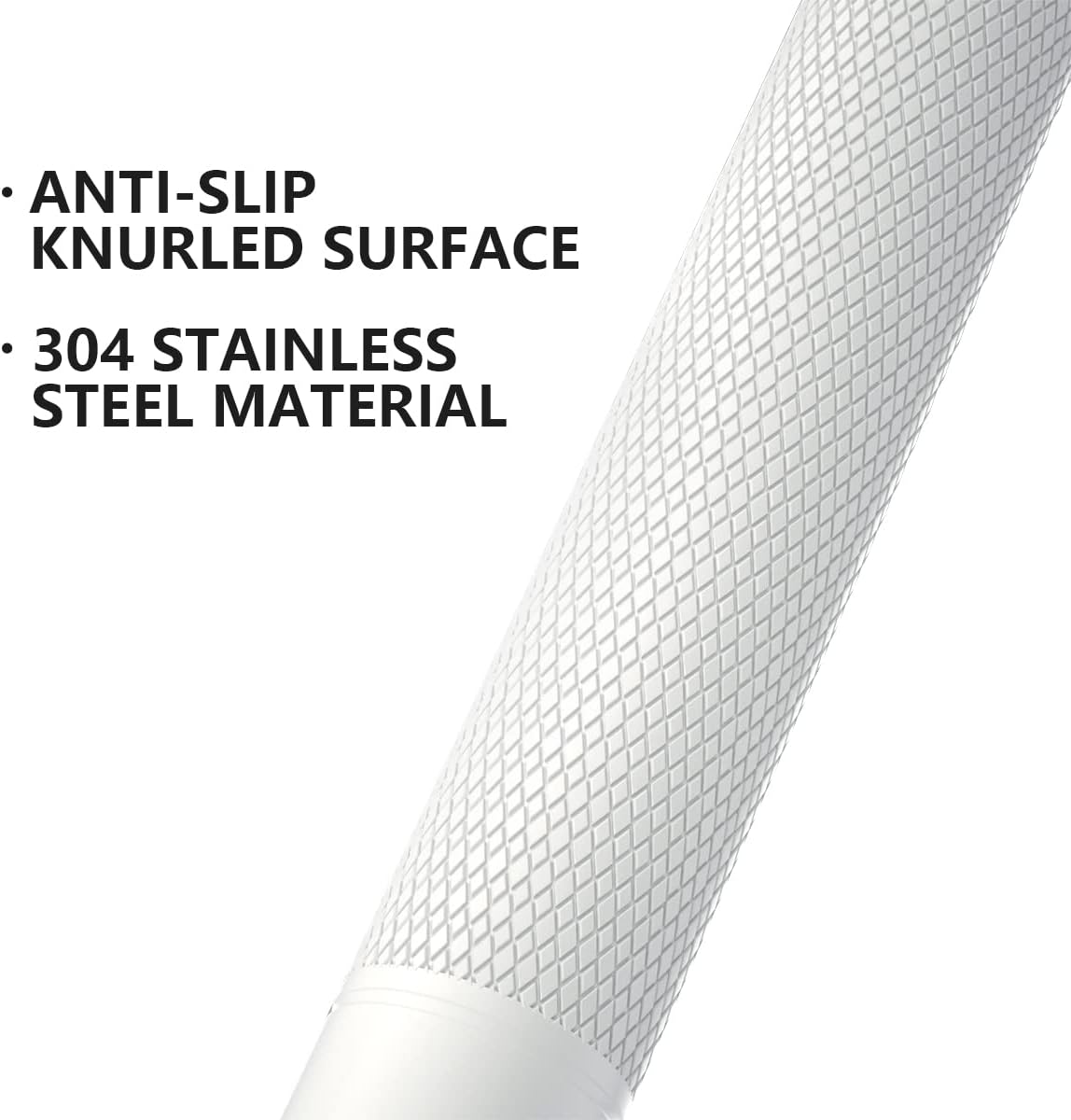 24 Inch Anti Slip Shower Grab Bar Oil Rubbed White 1.25" Diameter,Munzong Bathroom Grab Bar, Knurled Bathroom Balance Bar,Safety Hand Rail Support Handicap Elderly Senior Assist Bath Handle