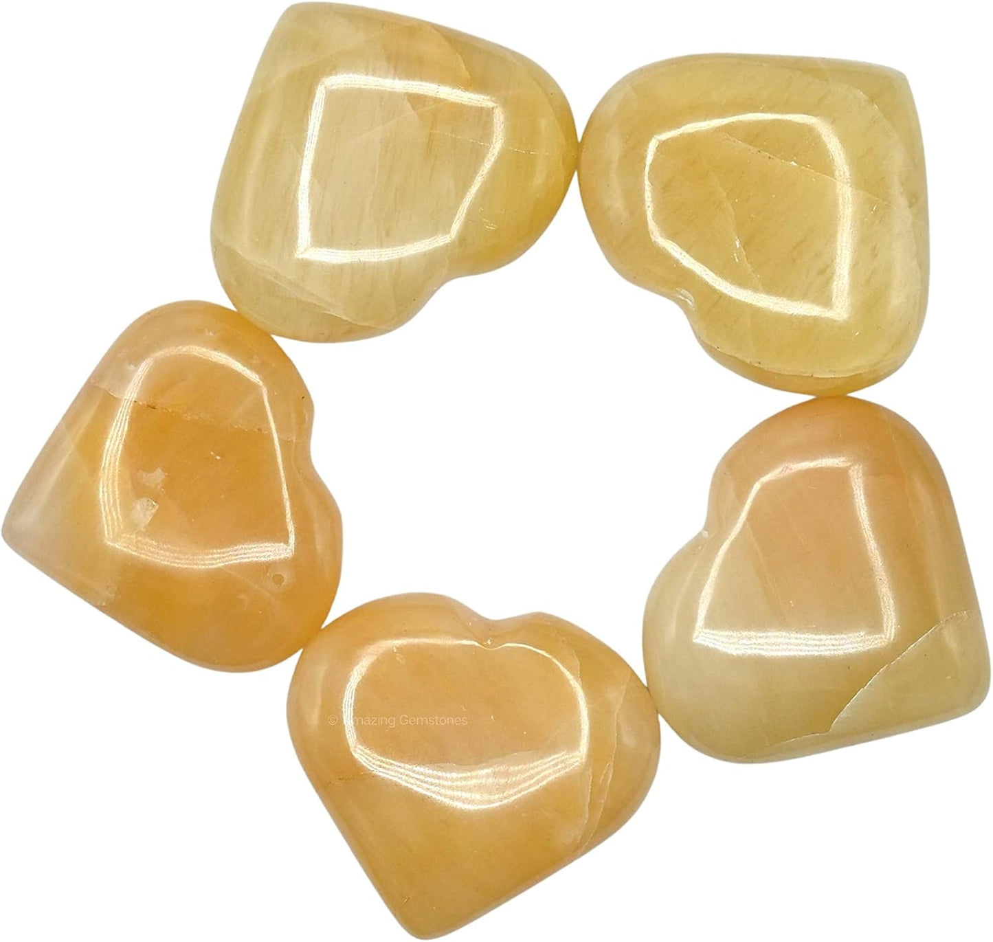 Yellow Aventurine Crystal Heart Palm Stone - Pocket Massage Worry Stone for Natural Body Chakra Balancing, Reiki Healing and Crystal Grid