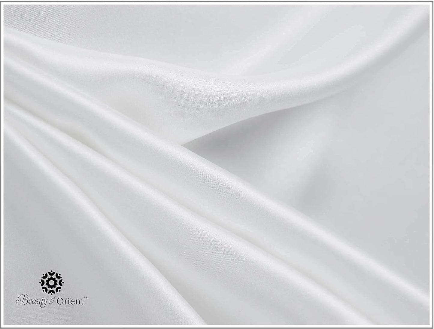 25 Momme Premium Mulberry Silk Pillowcase for Hair and Skin | Handcrafted Hypoallergenic & Anti-Acne White Silk Pillow Cases with Zipper | King - 20" x 36", Natural Undyed White