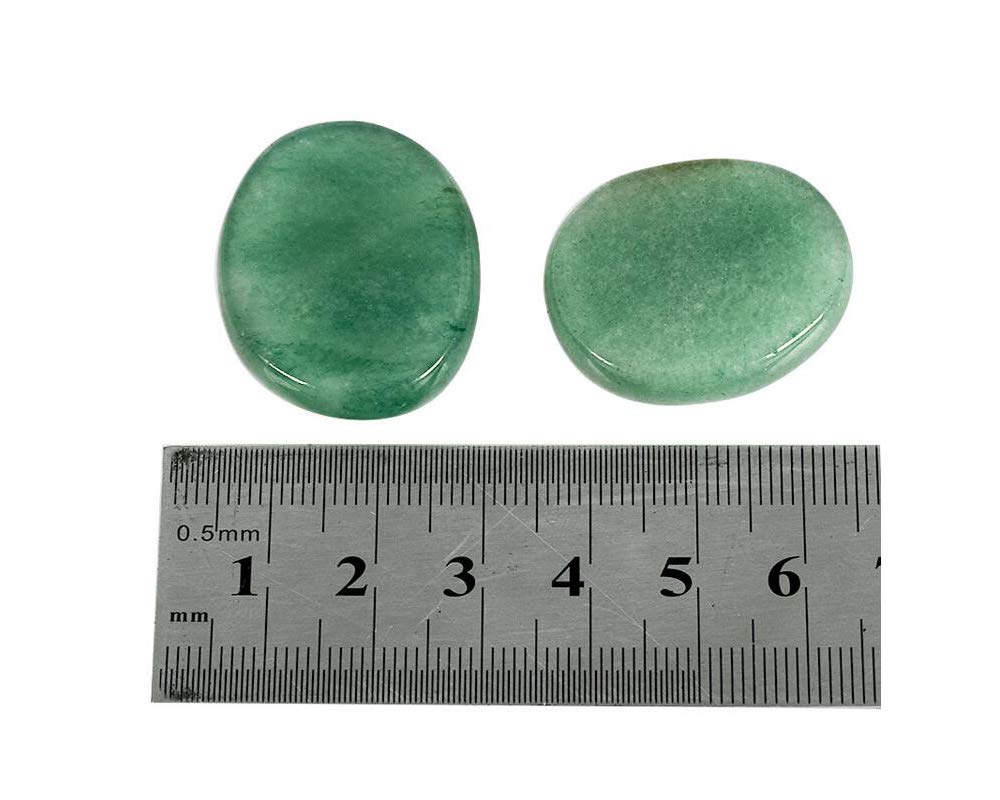 7 Pieces Natural Green Aventurine Massage Stones Set for professional or home spa (Green Aventurine)